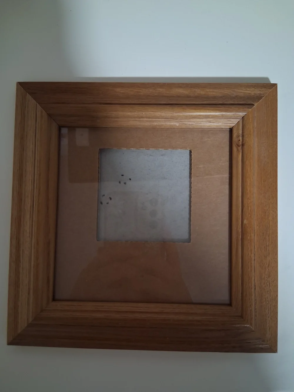 Natural Brown Wooden Square Photo Frame 5x5in W/ Stand